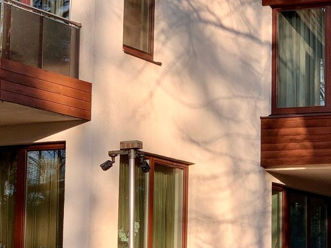 Textured Tyrolean render on a UK home